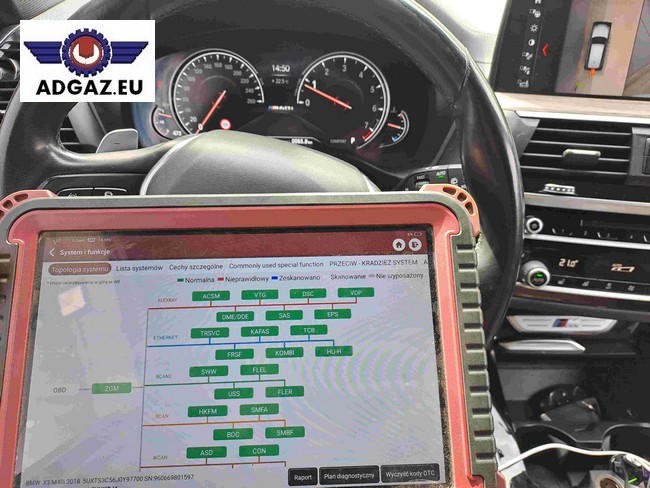 BMW X3 M40 – diagnostyka ECU AdGaz Piaseczno